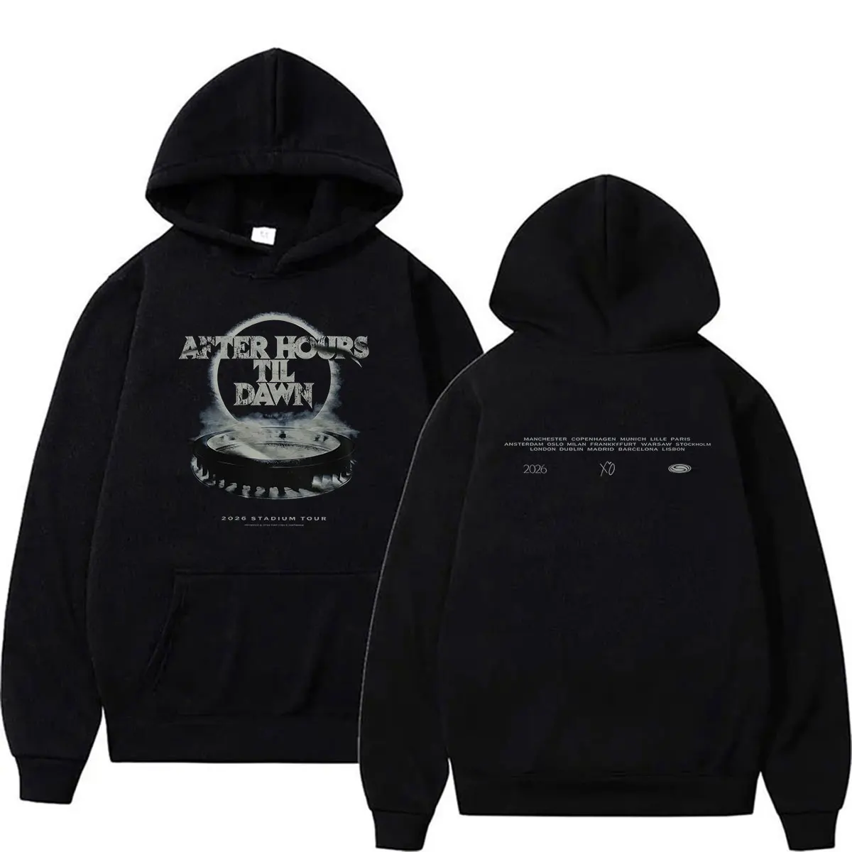 The Weeknd After Hours Til Dawn Tour 2026 Hoodie Men's Vintage Long Sleeve Fashion Sweatshirt Hip Hop Pullover Hooded Streetwear