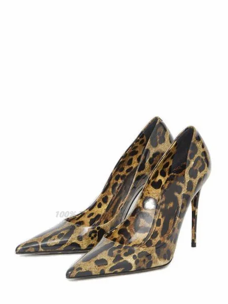 Hot selling Leopard Print Super High Heels In Europe and America, Slim Heel New Fashionable Women\'s Shoes