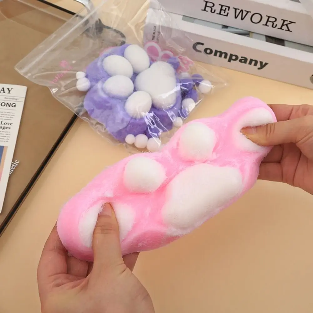 

Sensory Toy Super Large Cat Paw Squeeze Toy Slow Rebound Transparent Cartoon Fidget Toy 3D TPR Cat Paw Pinch Toy Children