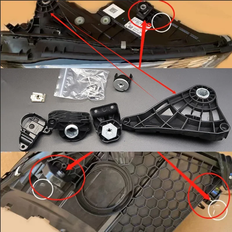 Комплект для ремонта автомобильных фар кронштейн A2068209700 черный пластик A2068209800 для Mercedes-Benz C-Class W206 C200 C260L 2021-2023
