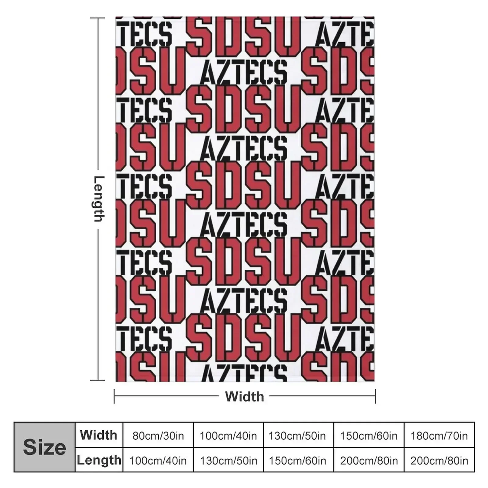SDSU Aztecs Throw Blanket blankets ands halloween Heavy Luxury Bed covers Camping Blankets