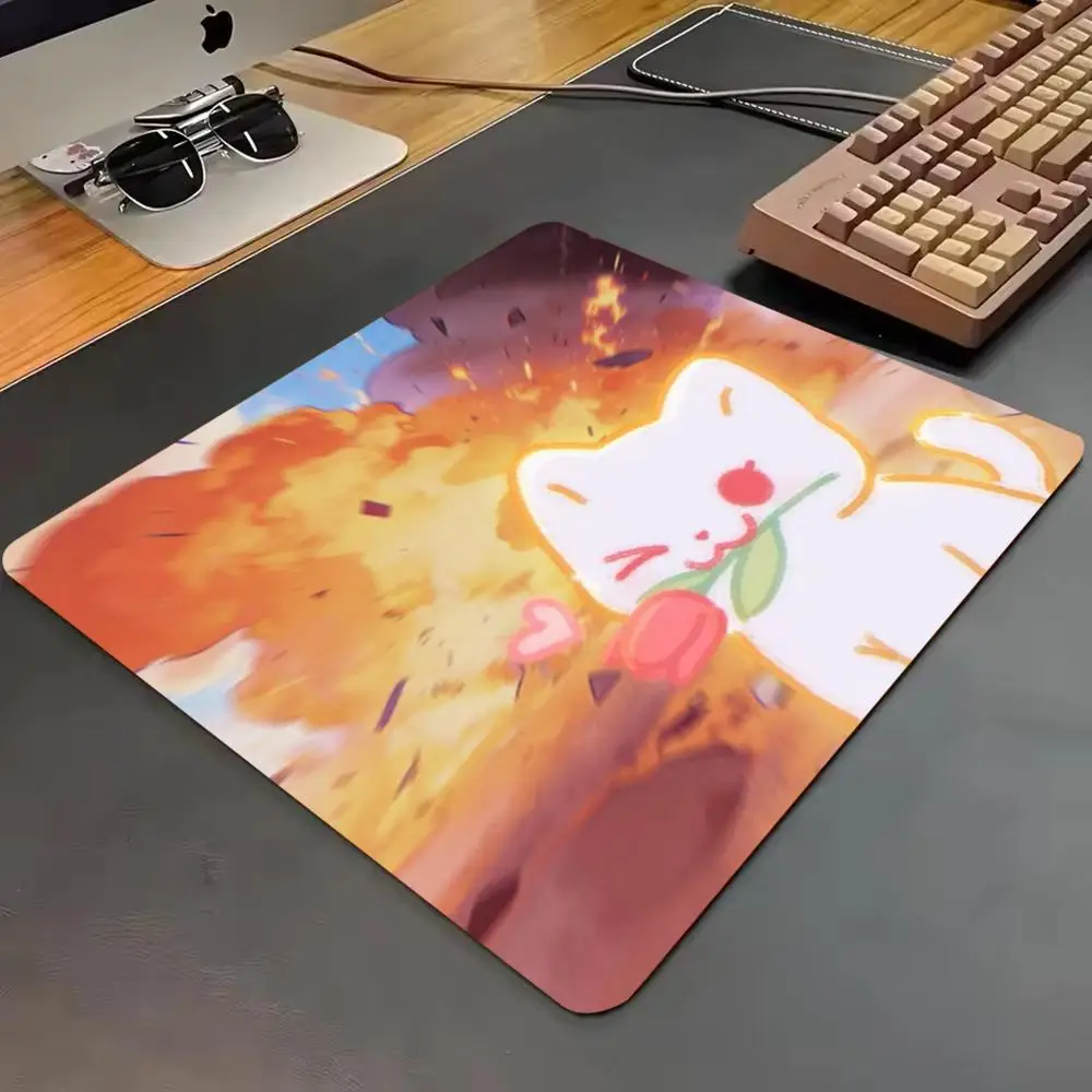 Cute Pastel Cartoon Animal Small Mouse Pad 45X50 50X50 Laptop Mousepad Keyboard Mat Desk Protector Anime E-sports Gaming Pads