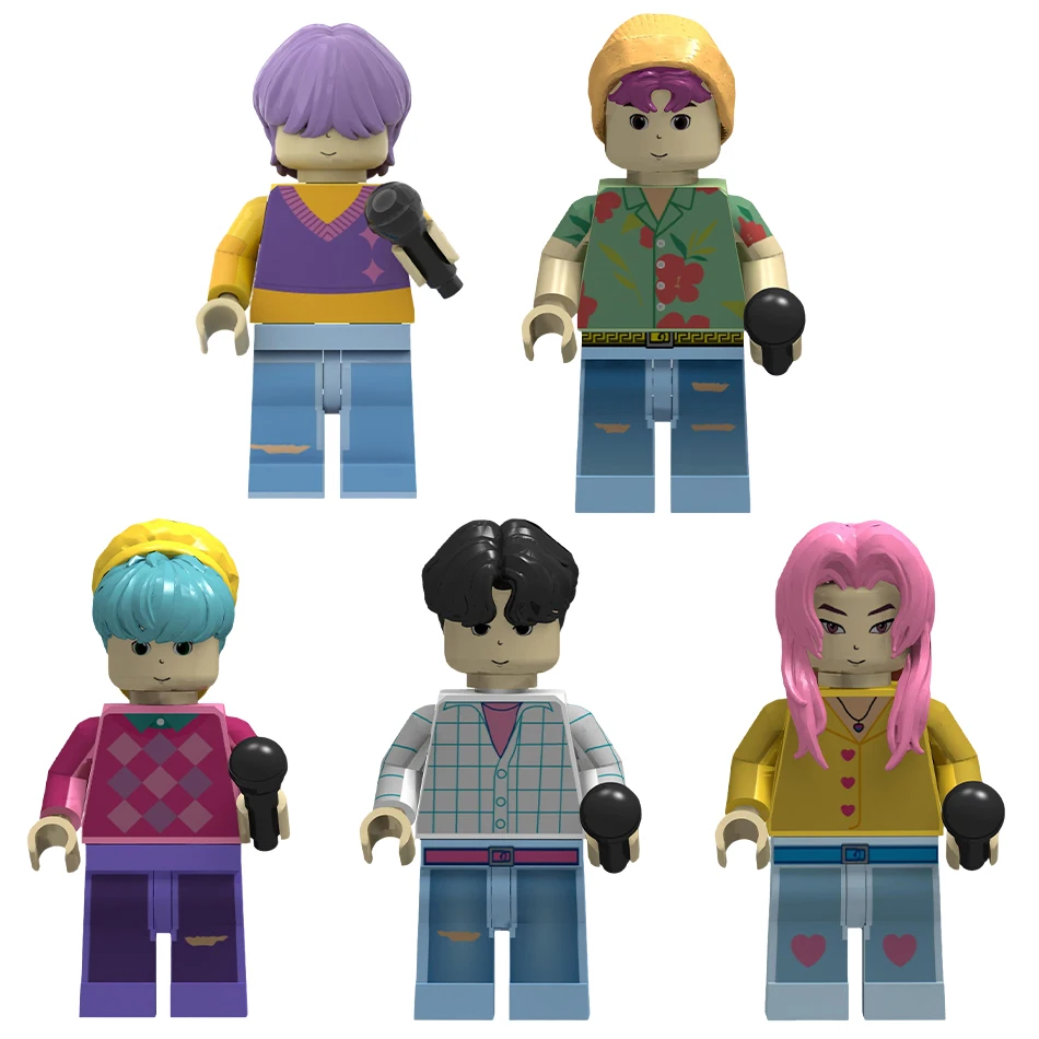 جديد فريق مونستر هانت الرجالي Rumizazoi يجمع مكعبات البناء اليدوية الكورية الرجال فريق عباءة لعبة مكعبات البناء #6