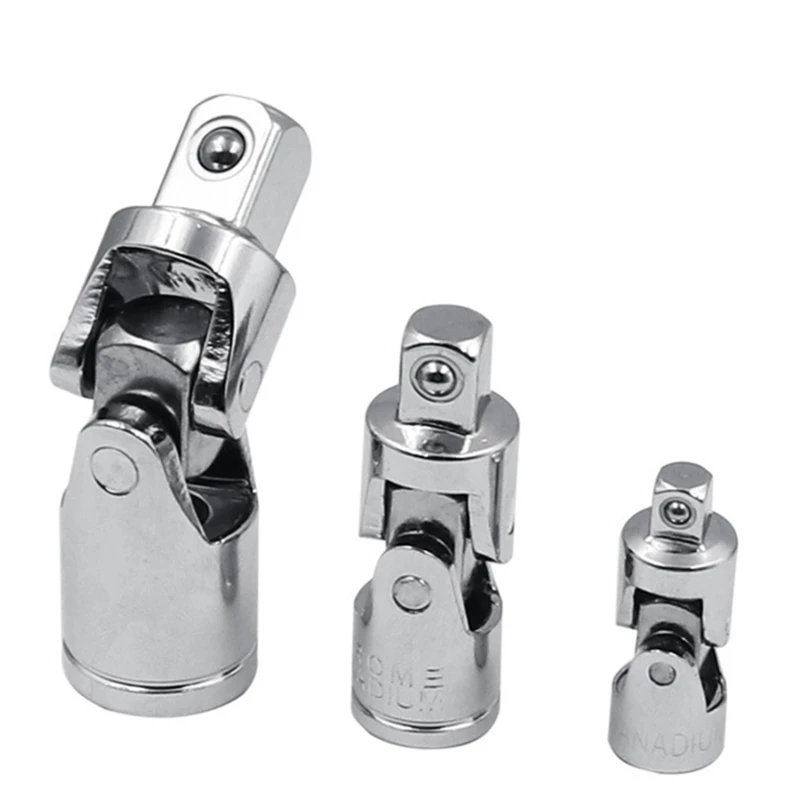 1PC/3PCS Universal Joint Set Ratchet Angle Extension Bar Socket Adapter Manual and Pneumatic Bendable Adapter Socket Tools