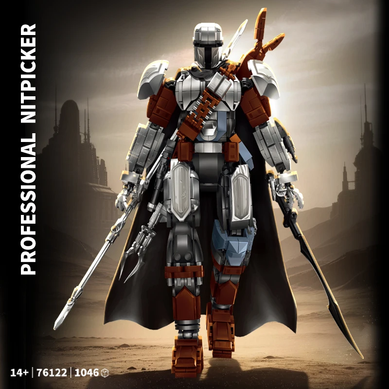 Humanoid Mecha Building Block Model 1046PCS DIY Assembly Combined Set Home Desktop Ornament Collectible Present Birthday Gifts
