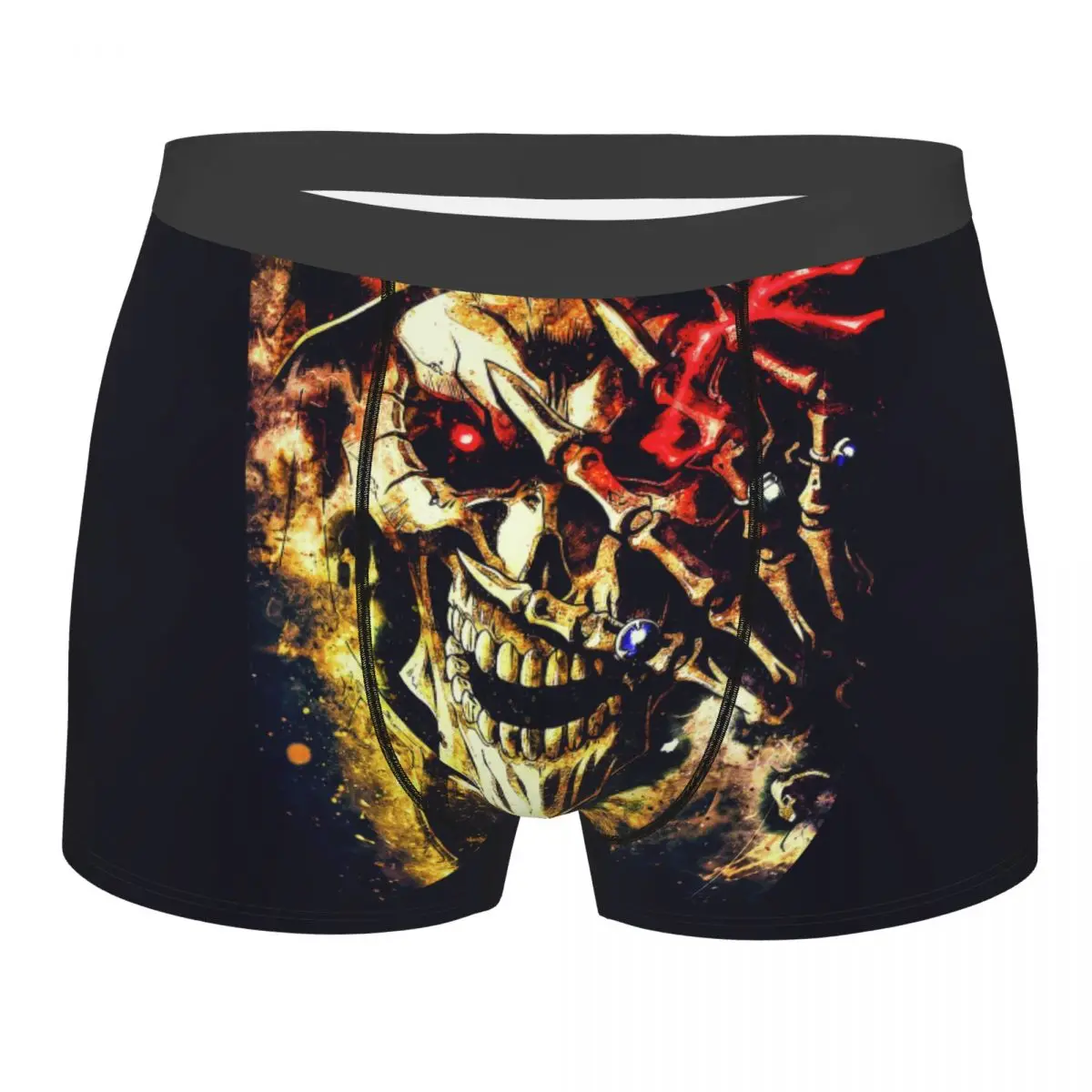 

Vintage Overlord Skull Underwear Men Print Customized Ainz Ooal Gown Boxer Briefs Shorts Panties Soft Underpants