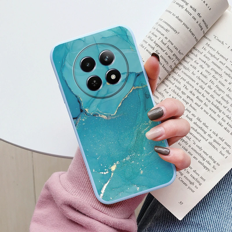 Luxury Case For Realme 12 5G 12X Fundas Marble Art Fashion Pattern Soft TPU Protection Back Cover For Realme12 X Shockproof Bags
