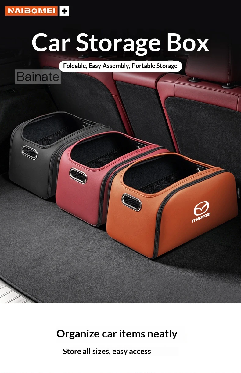 Für Mazda 2 3 5 6 Axela Atenza CX-30 CX-5 CX-8 CX-60 CX90, Kofferraum-Organizer Aufbewahrungsbox Tasche Auto-Innenraum-Aufbewahrungslösungen – Detail 1