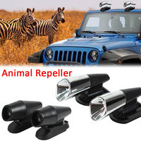 2Pcs Ultrasonic Animal Repeller Saving Wind Whistle Car Motorcycle Deer Warning Repeller Black Whistles