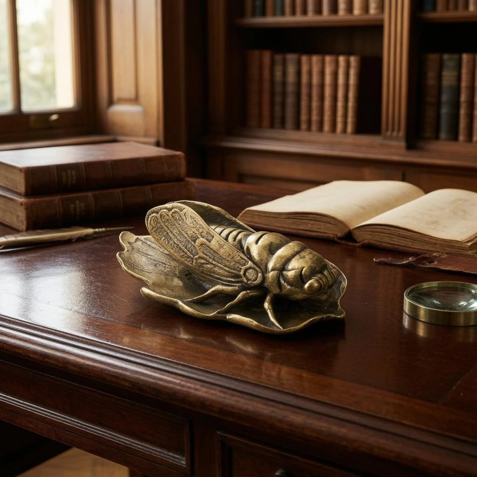 

Brass Cicada Ornament Detailed Cicada Ornament Desk Decoration Small Size