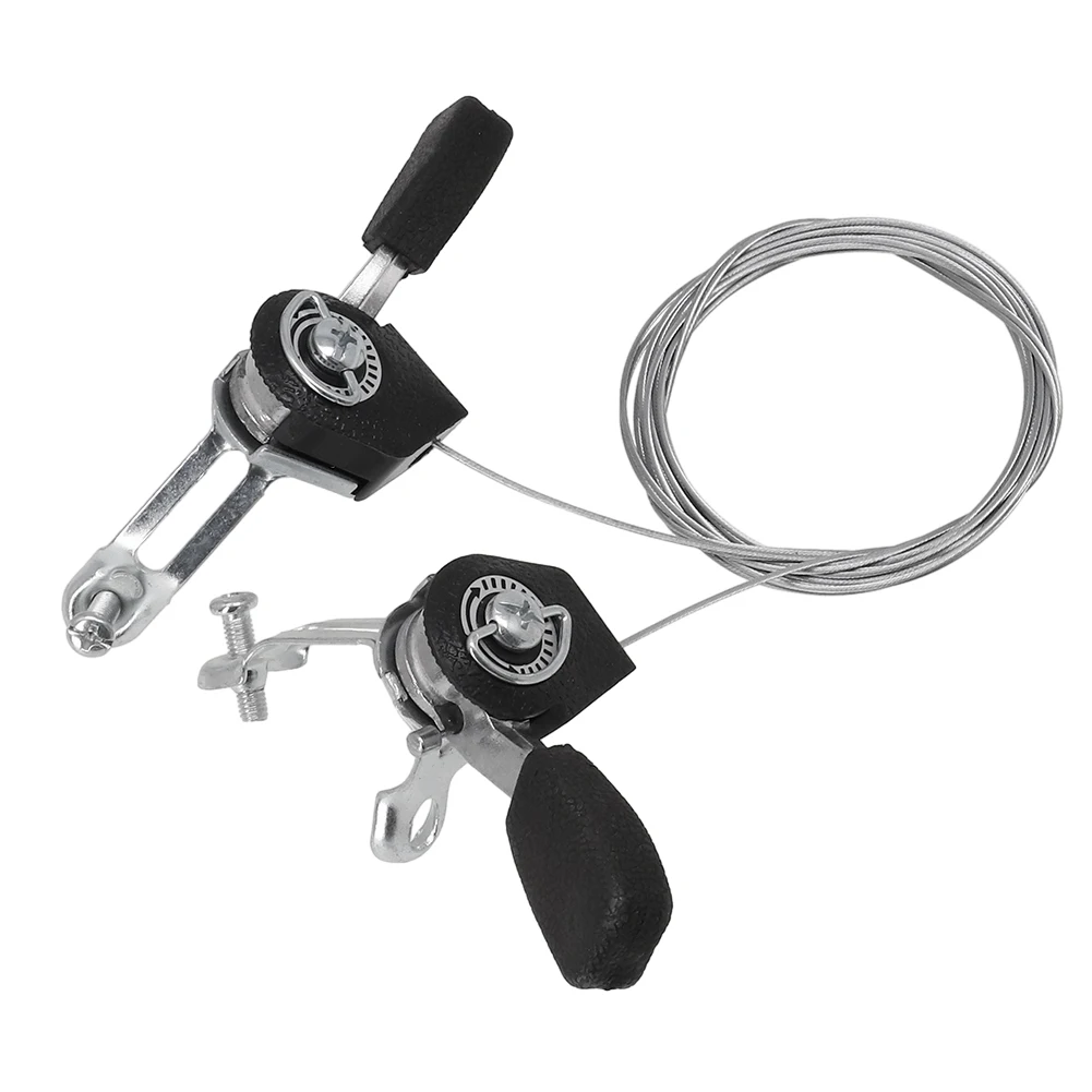 1 Pair 3x6/3x7 Thumb-Tap Bike Bicycle Gear Shifter Top Mount Levers Derailleur With Inner Cable For 22.2mm Diameter Handlebar