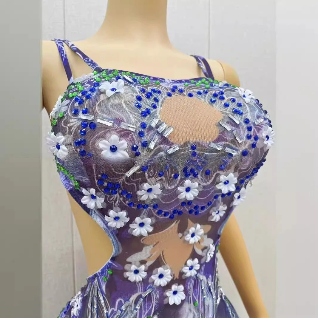 Glam Cat Pattern Pinched Waist Dress - Hip Wrap Performance Gown for Nightclub Rejoicing & Live House Shows Vestidos De Gala2025