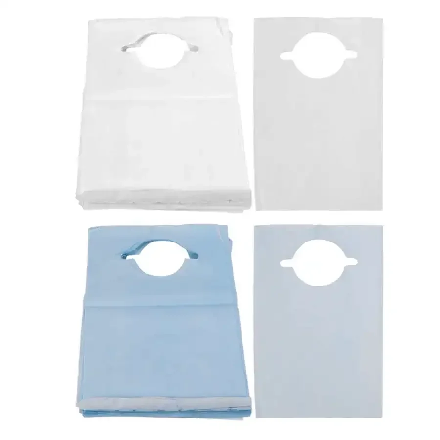 Disposable Dental Bib Waterproof Portable Elderly Bib Soft Medical Paper Scarf Tattoo Clean Pad Medical Table Covers Supplies