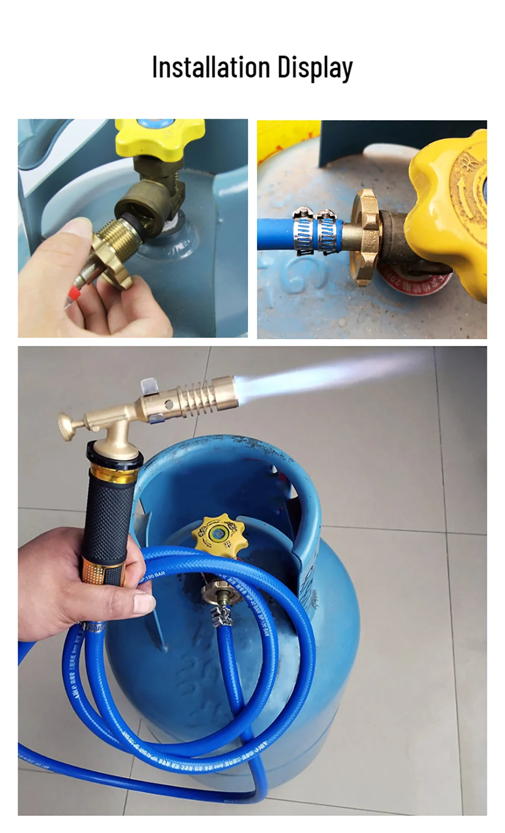 LPG Gas Fackel Griff Hohe Temperatur Gold Silber Schmelzen Feuer Fackel Handheld Kupfer Aluminium Eisen Schweißen Pistole LPG Flammenwerfer – Detail 4