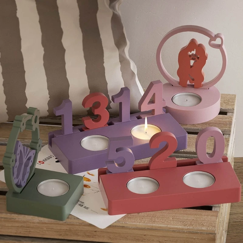 Alternative Shaped Candlesticks Making Silicone Molds Decorative Candle Holder Molds Unique Home Decorations Mould