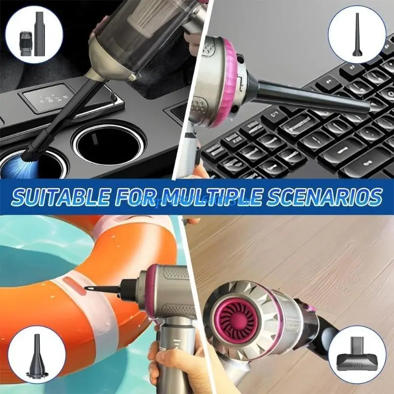 y1gd 80000RPM Car Handheld Vacuum 35Mins Runtime 22000PA Suction Wireless Lightweight