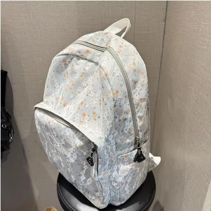 

Ins кружевной рюкзак с цветочным принтом, женский японский студенческий рюкзак большой вместимости, женский элегантный нежный рюкзак в стиле Харадзюку на каждый день, Mochilas Mujer
