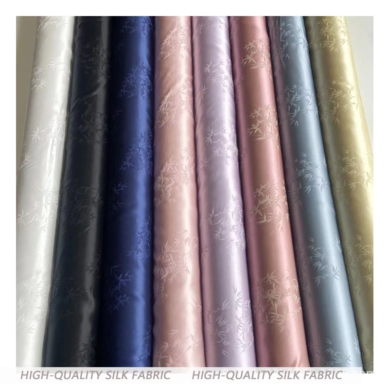 夏ジャカードシルクサテン生地中国服チャイナドレス韓服