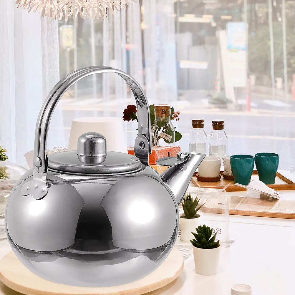 

Kettle with Filter Mesh Teapots Farmhouse Stovetop Infuser Modern Stainless Steel
