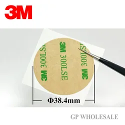 3M 300LSE 9495LE dobrze trzyma podwójna taśma samoprzylepna okrągła 38.4mm, przezroczysta, grubość 0.17mm, 50 kółek/partia