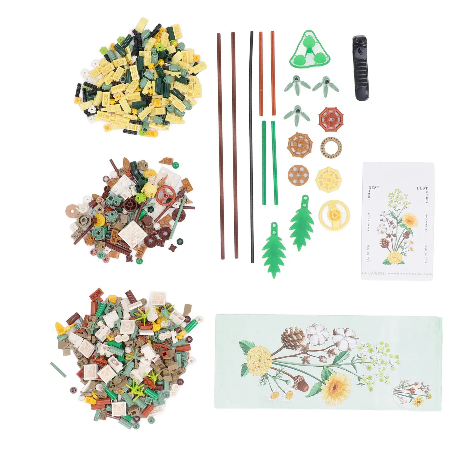 

Building Blocks Forever Bouquet DIY Home Decor Artificial Flowers Building for Girls Birthday Present