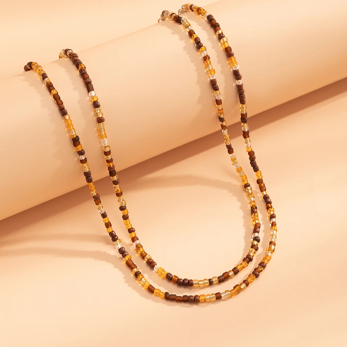 حبات البذور الصغيرة قلادة للنساء ، الطبقات المختنق قصيرة ، طوق مطرز على اكسسوارات الرقبة ، العصرية السيدات مجوهرات مقلدة #5