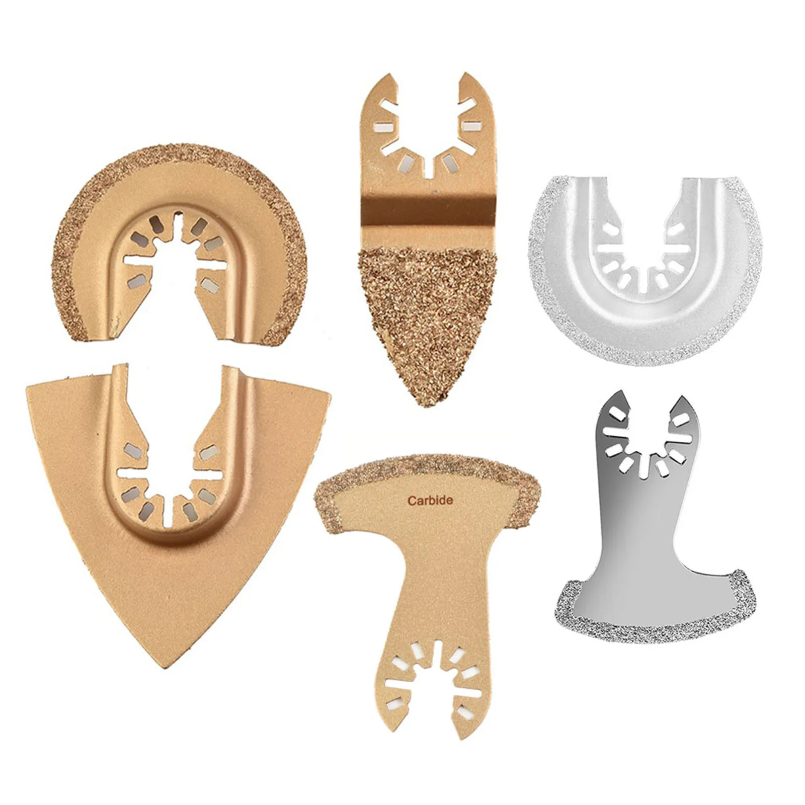 6pcs Oscillating Multi Tool Saw Blades For Tile Grout Mortar Concrete Universal Cutter Blade Multi Tool Blade
