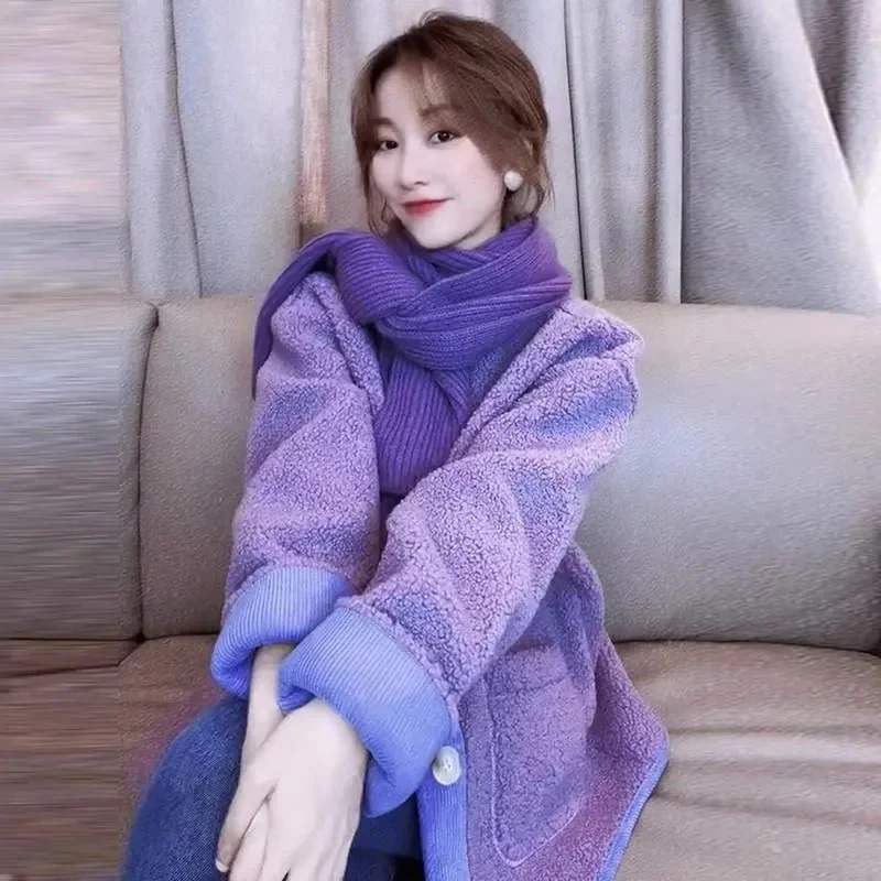 Women's Cashmere Coat New Fur And Fur Integrated Furry And Plush layered Thickened Autumn Winter Overcoat Female Overwear