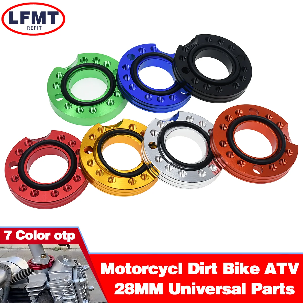 

For KTM Honda Yamaha Kawasaki Suzuki GY6 ATV 28mm Motorcycle CNC Carb Adjuster Carburetor Inlet Manifold Spinner Plate Adaptor