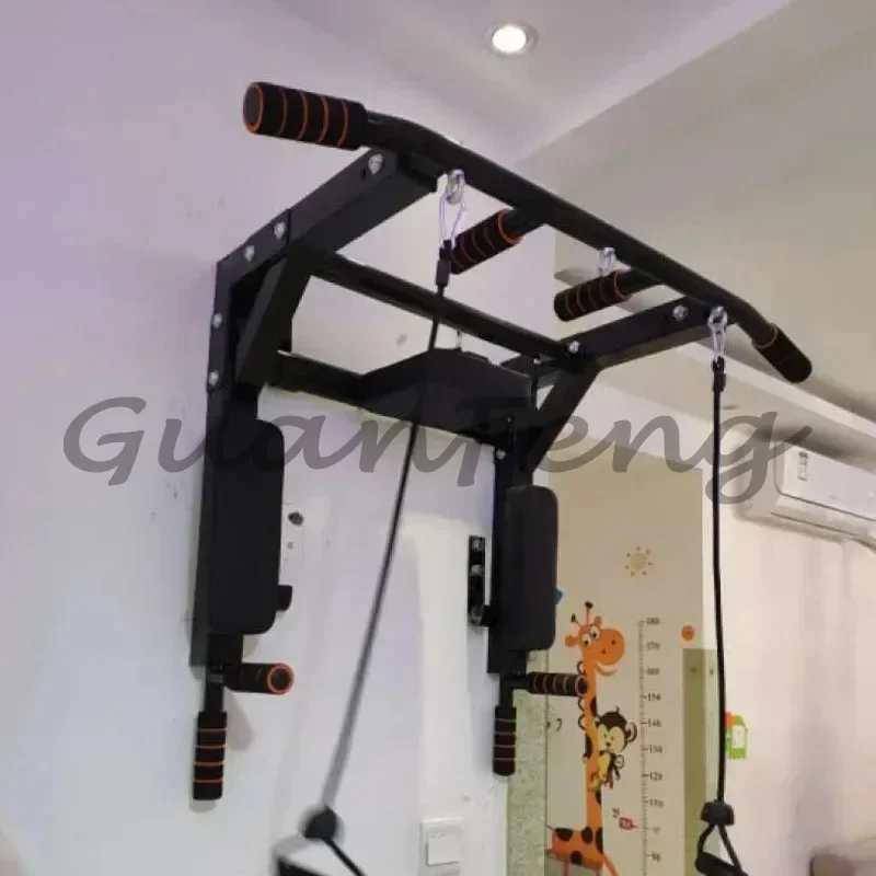 Wall Mounted Pull Up Bar Home Gym Horizontal Bar Indoor Fitness Equipment with Boxing Power Rope Sling