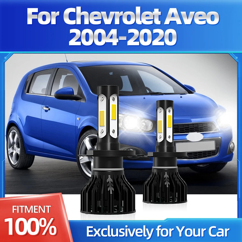 

KINGSOFE 2X Exterior Car Headlight Bulbs H4 Hight&Low Beam 25000LM Super Bright CSP Easy To Install For Chevrolet Aveo 2004-2020