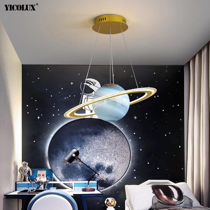 Dimming Earth Moon Football Gypsophila Design New Modern LED Chandelier Lights Living Dining Room Bedroom Lamps Pendant Lighting