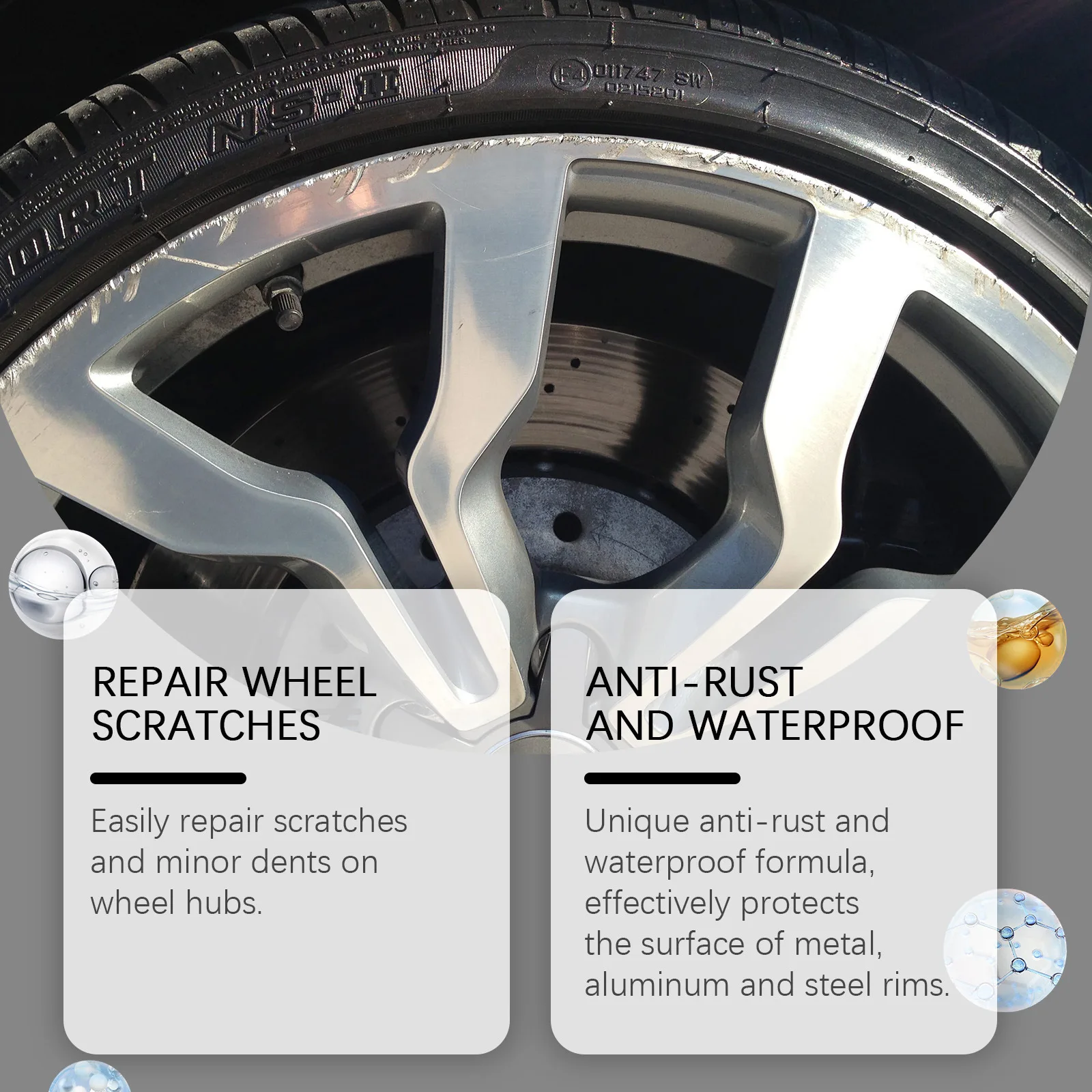 Car wheel hub scratch repair pen, wheel hub scratch repair scratch repair coating agent