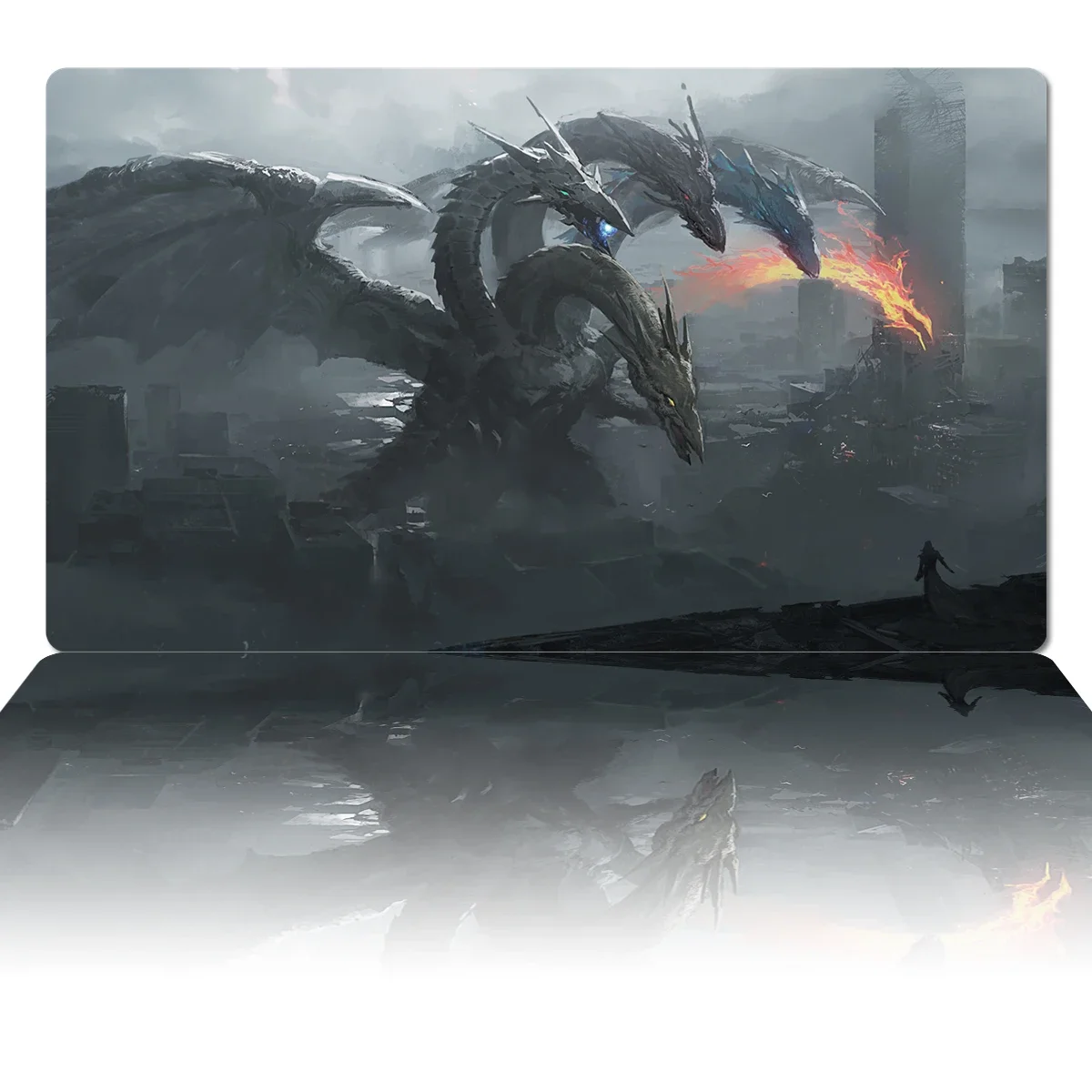 YuGiOh Five-Headed Dragon Playmat TCG CCG Board Game Trading Card Game Mat Custom Anime Mouse Pad Rubber Desk Mat Zones Free Bag