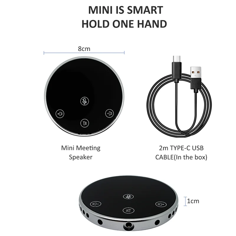 

Durable Microphone USB Mic Desktop Omnidirectional Voice Pickup Touch Keys