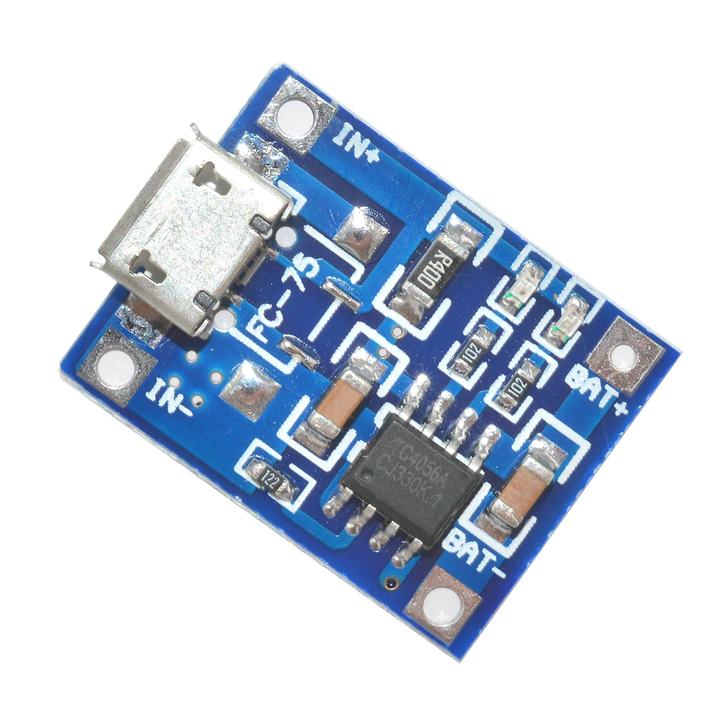 5PCS 5V 1A Micro USB Type-C 18650 TP4056 Lithium Battery Charger Module Charging Board With Protection Dual Functions