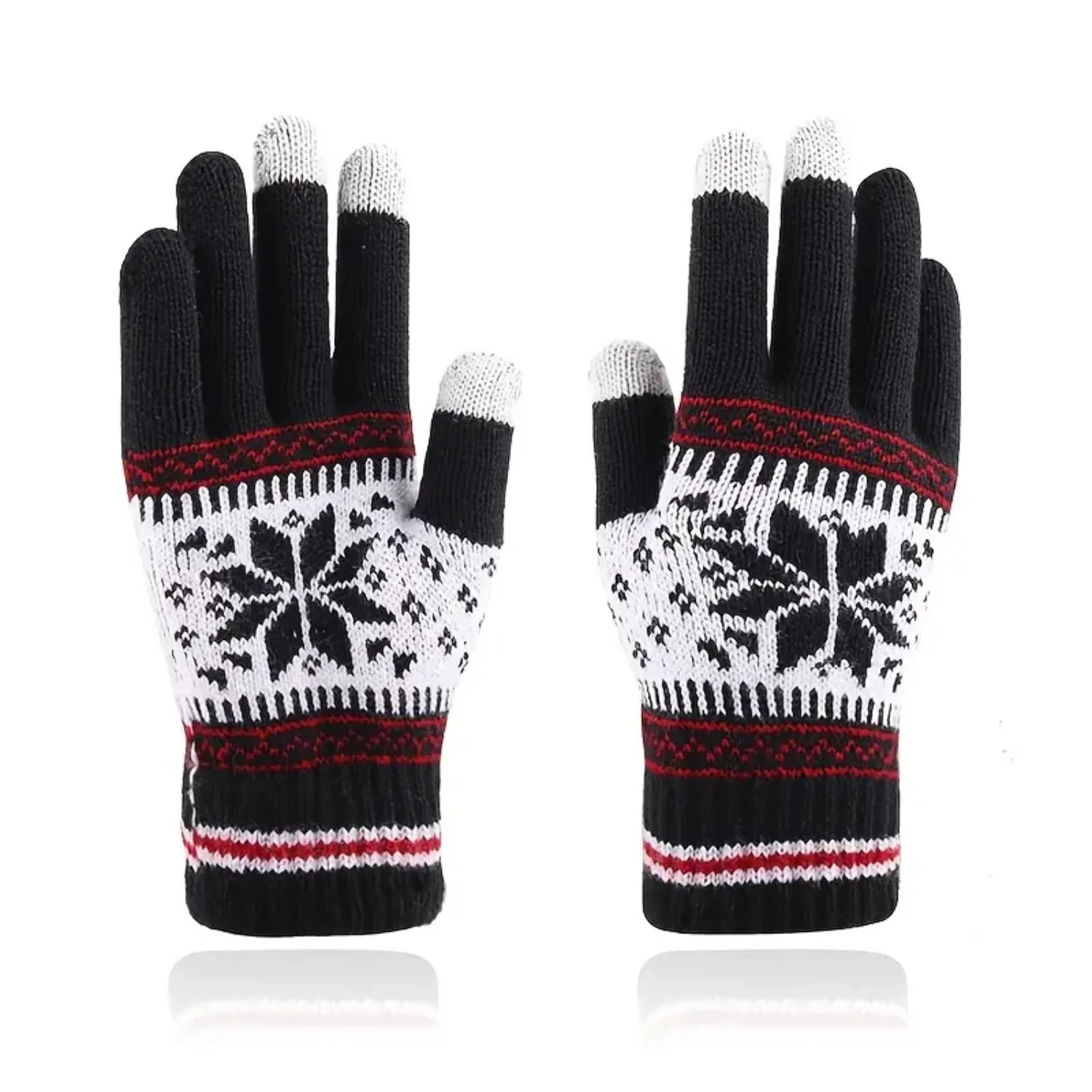 Winter Touch Screen Gloves for Women, Teens, Kids - Snow Illustrated Design for Warmth and Functionality Henna tattoo set Hena