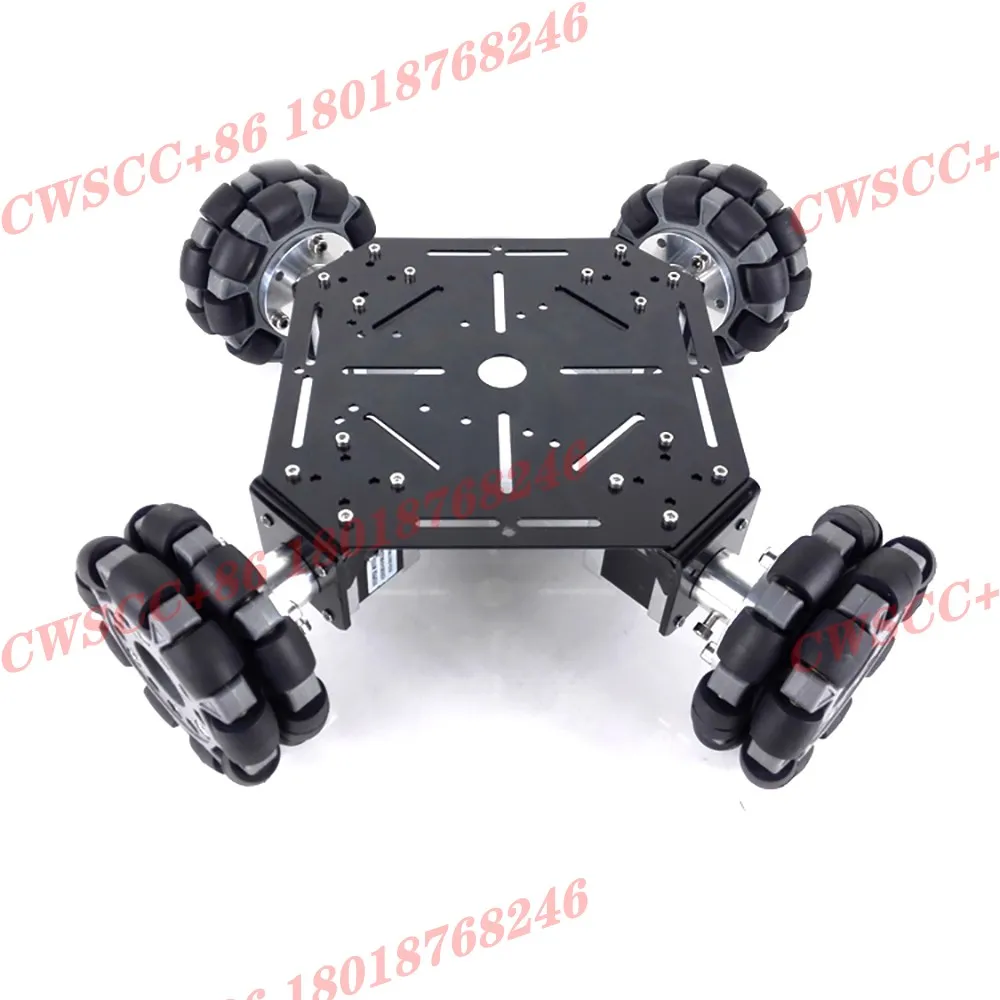 58Mm/100Mm Omnidirectional Trolley Steel Chassis Four- Drive Universal Wheel Mobile Vehicle Robot Omni