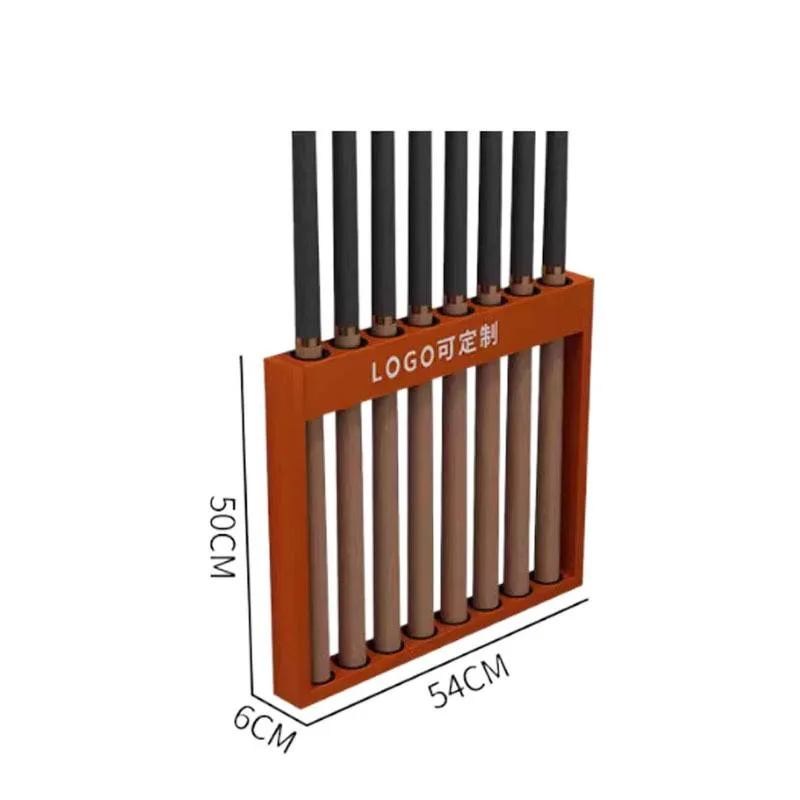 Wall-mounted billiard club holder Metal porous holder Wall-mounted billiard room storage display rack