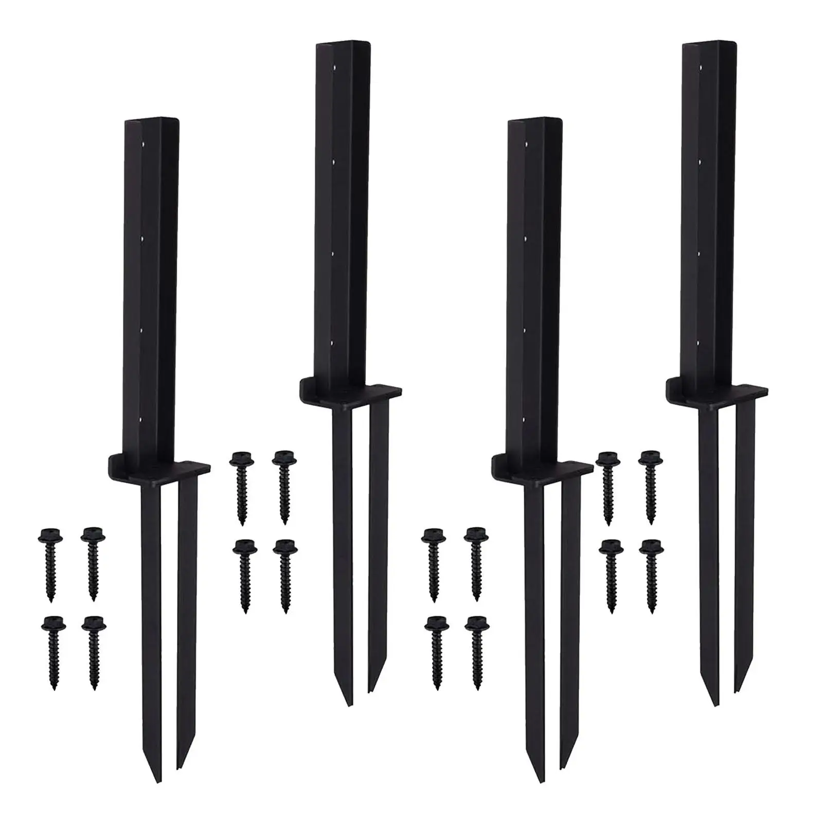 

4x Fence Post Anchor Ground Spike Repair Leaning Thickened Fence Post Anchor