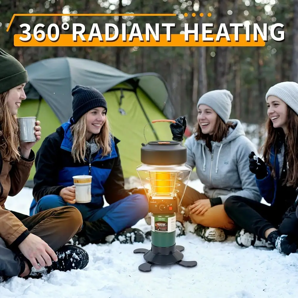 360 °   سخان بروبان خارجي مشع مع ميزات أمان، إشعال نبضي، مثالي للحدائق والباحات (لا يشمل أسطوانة الغاز