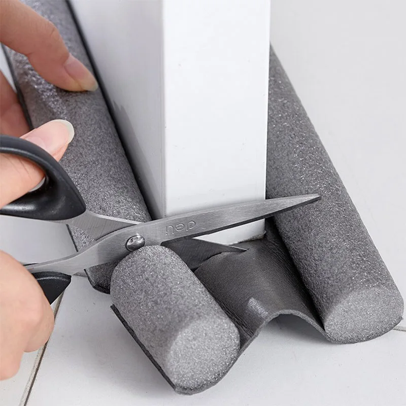 1/2 قطعة رمادي أبيض أسود فجوة الباب ختم الشريط نافذة عزل الصوت منع الرياح التعلم عزل الصوت حجب الفجوات #2