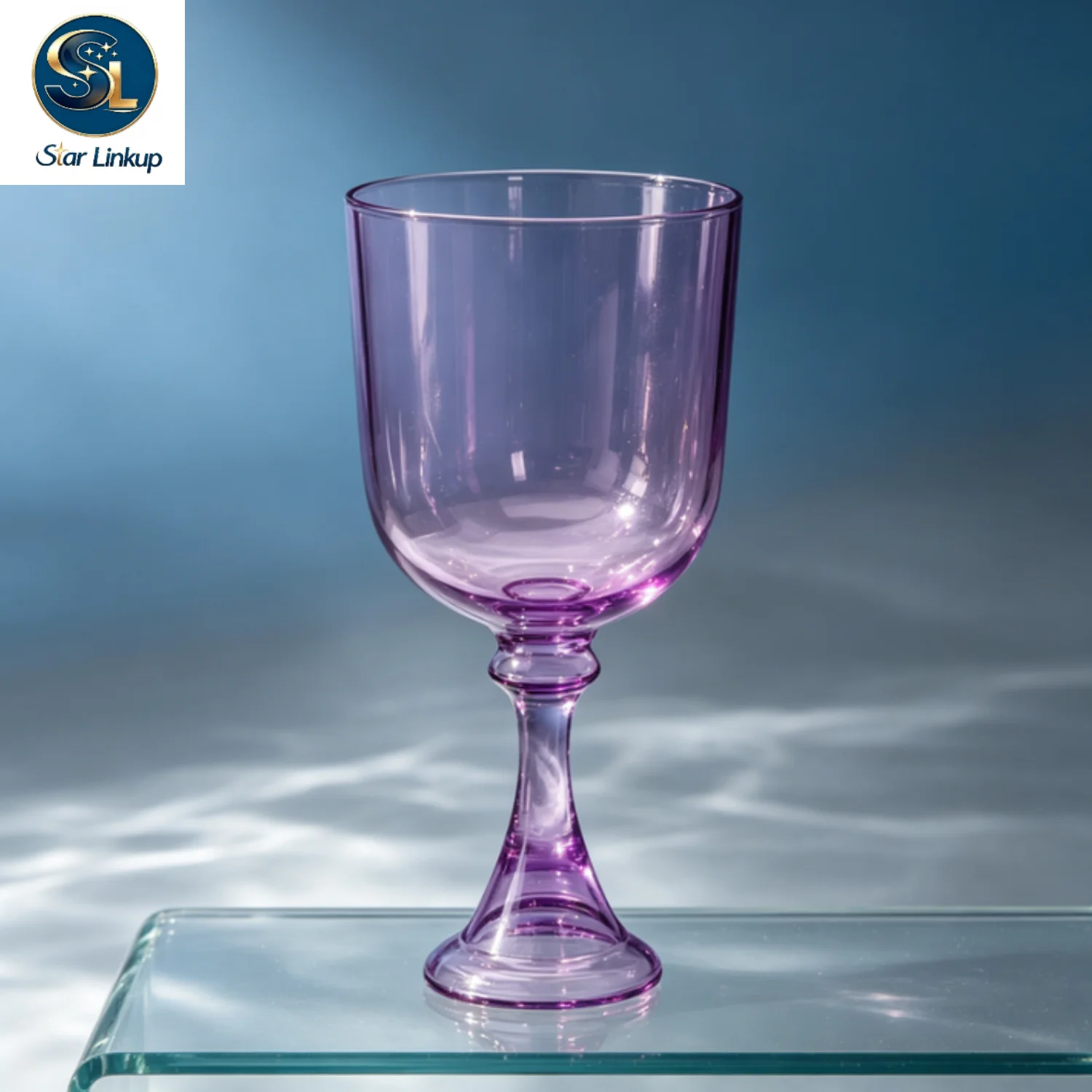 STAR LINKUP 5‑6.5 Inch Transparent Purple Quartz Crystal Chalice Singing Bowl 432Hz/440Hz Note Sound Healing Chakra Balancing Yoga Meditation Sound Bath Percussion Instrument With Mallet