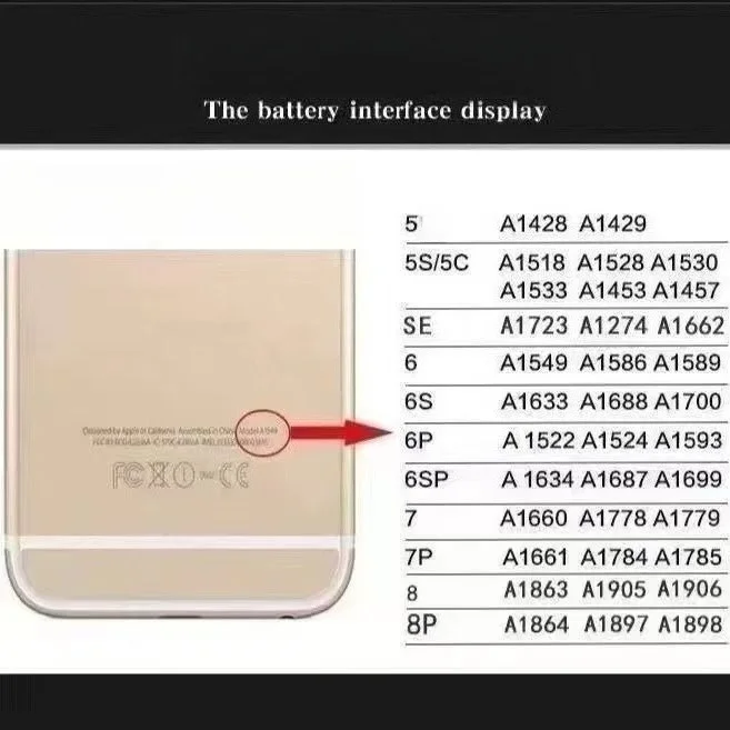 Batteria sostitutiva ad alta capacità da 7800 mAh per iPhone 6/7/8 Plus compatibile con i modelli IPhone 6 Plus/6S Plus/7 Plus/8 Plus