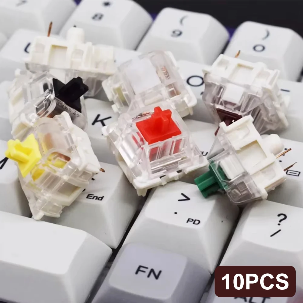 10PCS GATERON G 2.0 3.0 3.0Pro Switch 3pin for Mechanical Keyboard Pre Lubed RGB Linear Tactile White Red Silver Brown MX Axis