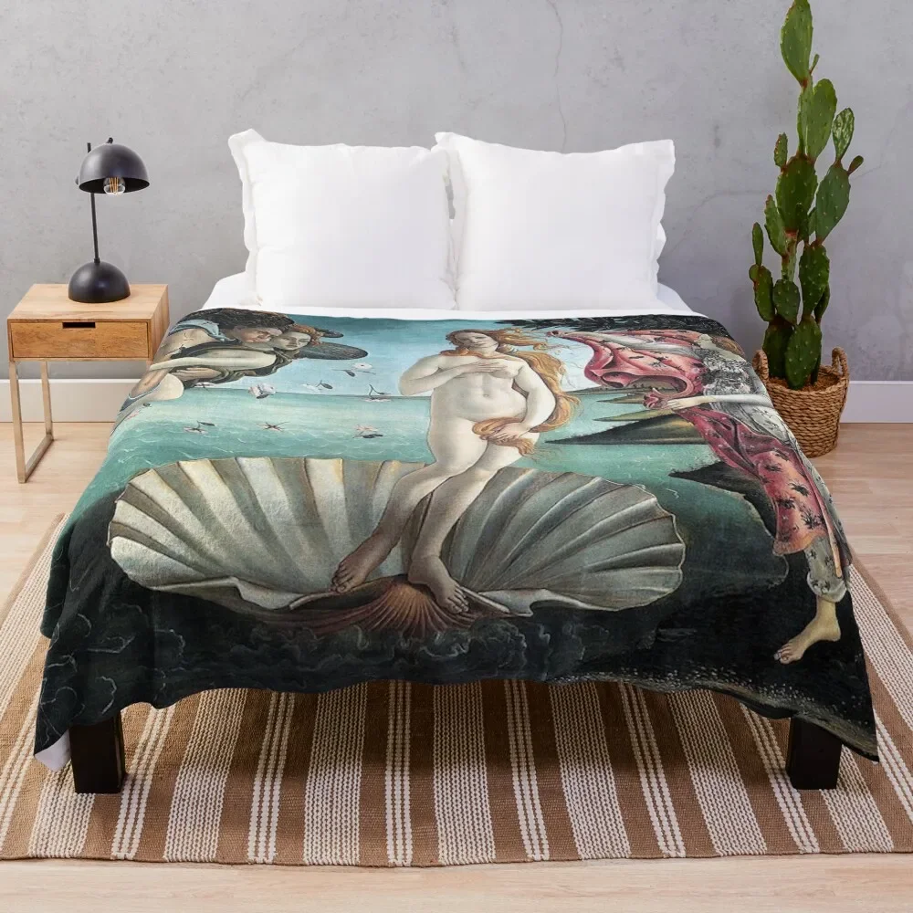 

BIRTH OF VENUS - BOTTICELLI Throw Blanket Designers Decorative Sofa Retros Soft Plaid Blankets