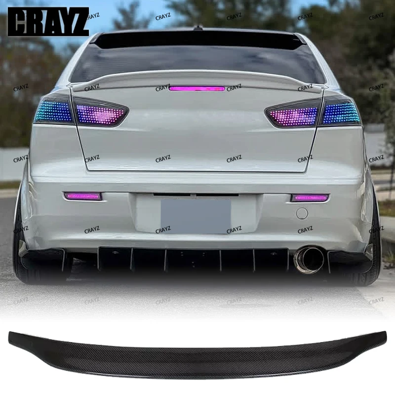For Mitsubishi Lancer EX Evo 2008 09 10 11 12 13 14 2015 ABS Primer Color Rear Trunk Lip Spoiler Wing Car Accessories GT Spoiler view 4
