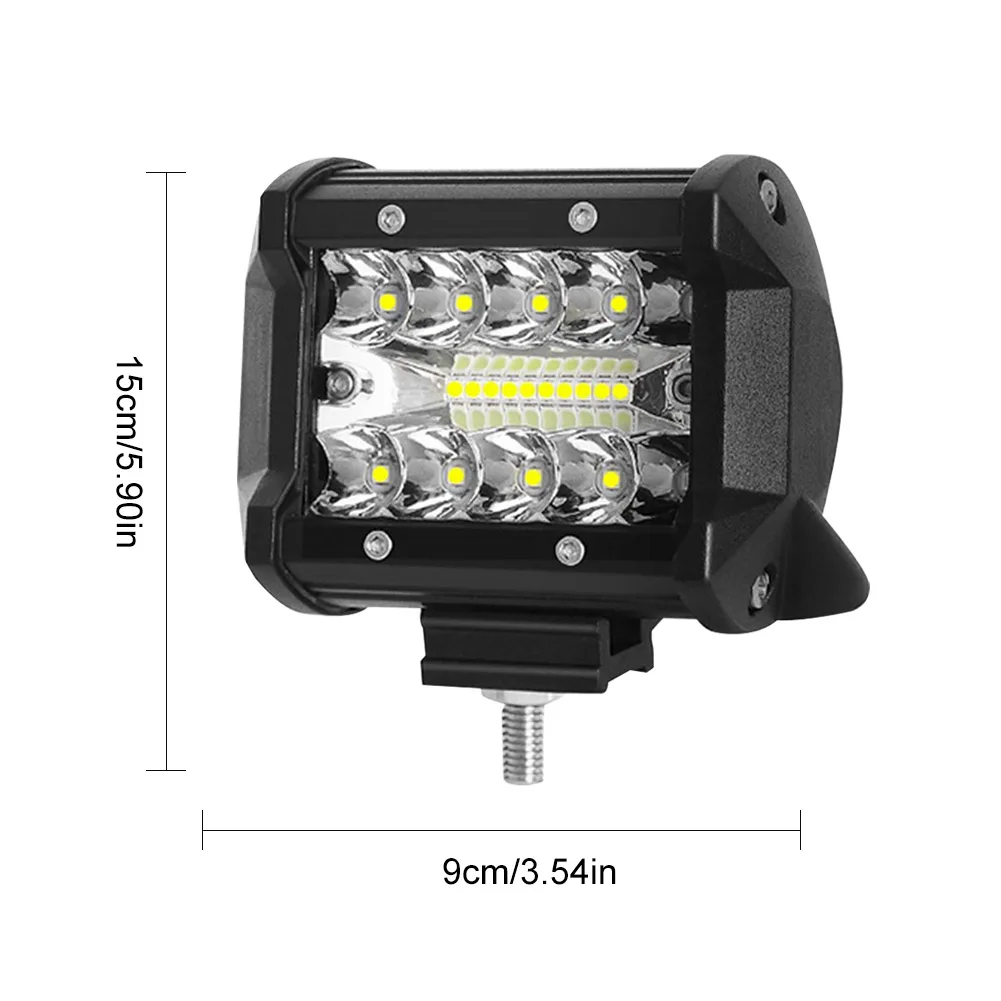 1 para 4 W 60W LED światło robocze kwadratowy reflektor przeciwmgielny do jazdy światło robocze wodoodporny do światło zewnętrzne samochodów