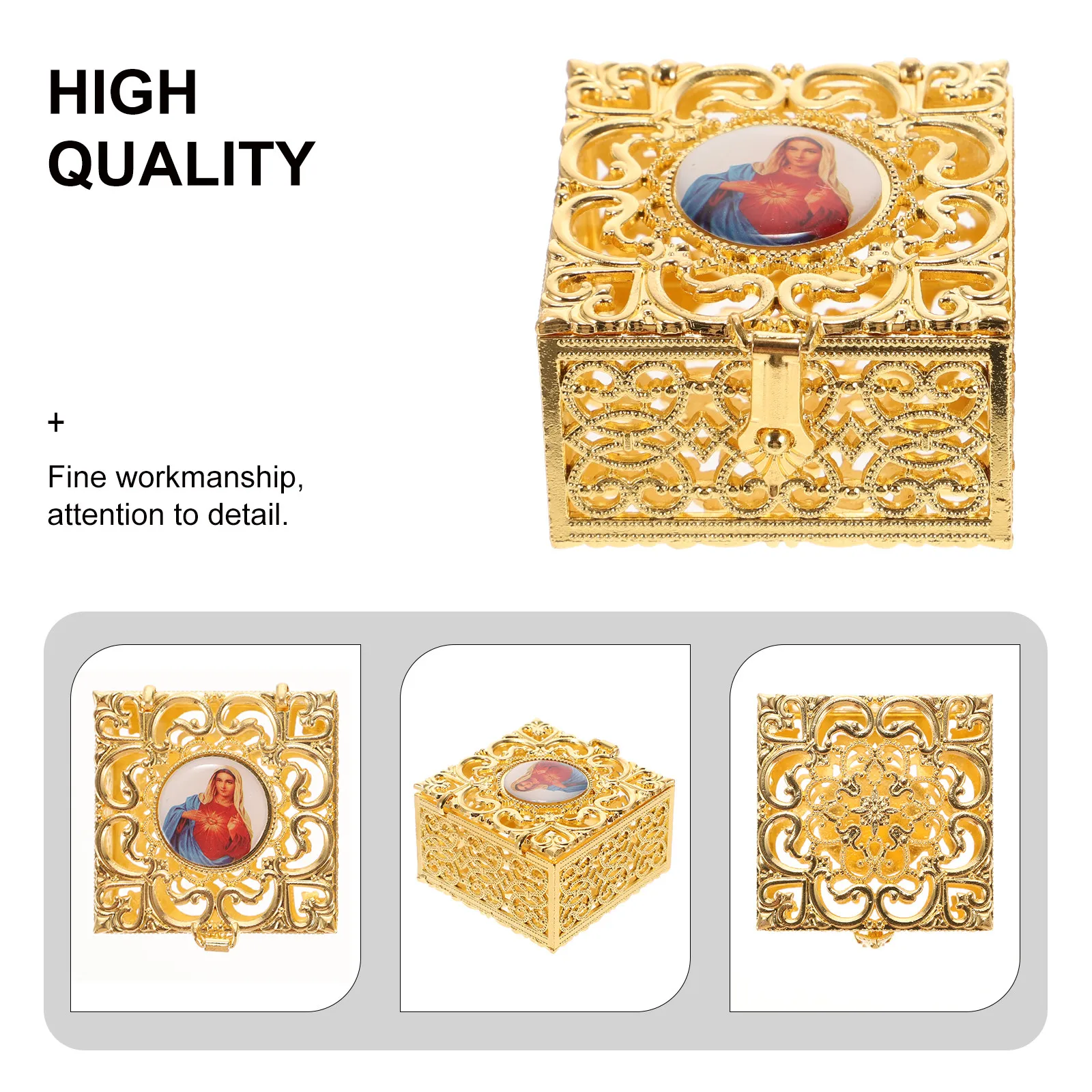 

2 шт. металлические контейнеры из цинкового сплава для украшений: маленькие футляры для колец, ожерелий, браслетов, коробки для хранения, органайзеры для дома и спальни, декор