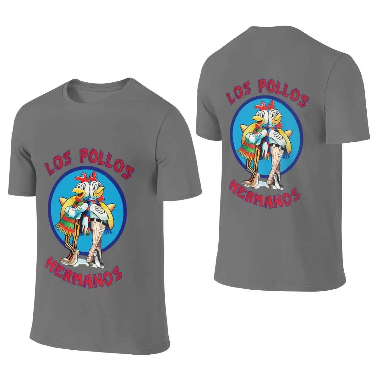 Los Pollos Hermanos Essential Commuting Reversible T-shirt Solid Color Minimalism Anti-Static Short Sleeve